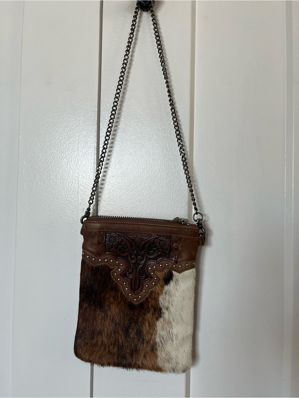 Cow hide sm purse